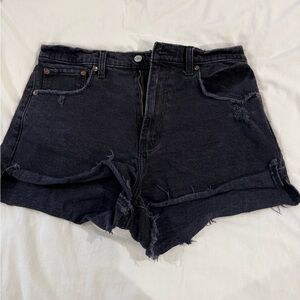 Abercrombie & Fitch Dark Denim High Rise Shorts